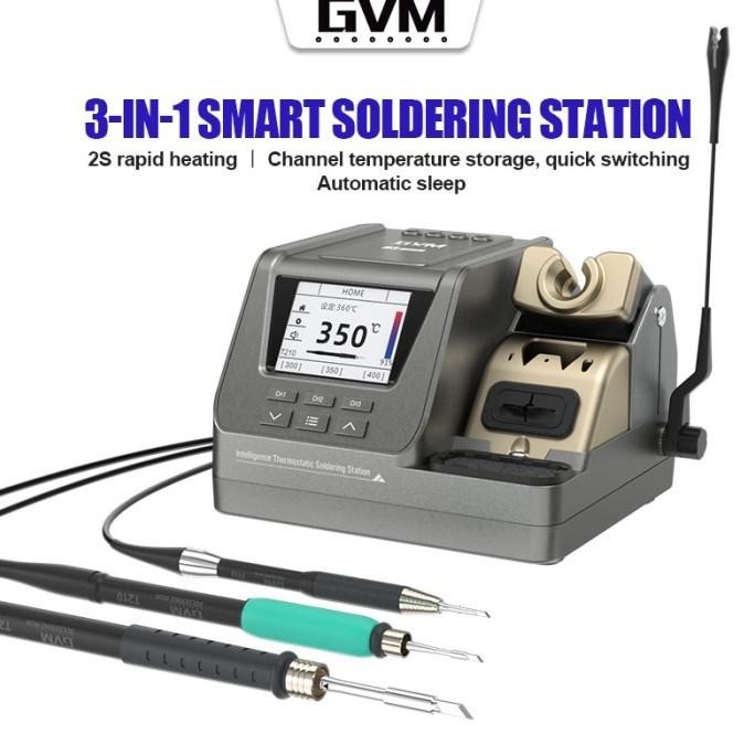 Solder Station GVM H3 3 in 1 80W 3 Gagang Solder T210 / T245 / T115