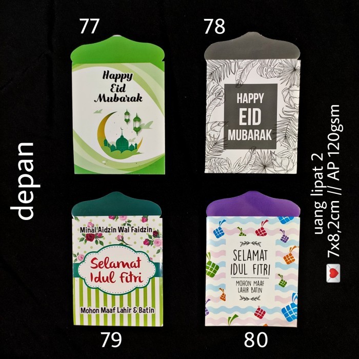 

Promo amplop lebaran lipat 2 motif hari raya seri 2 - 73 Keren