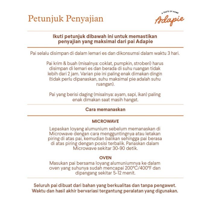 

GLUTTEN FREE APPLE PIE - 18CM