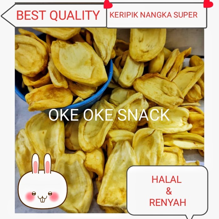

KERIPIK NANGKA SUPER /ROASTED JACKFRUIT CHIPS 500GRAM