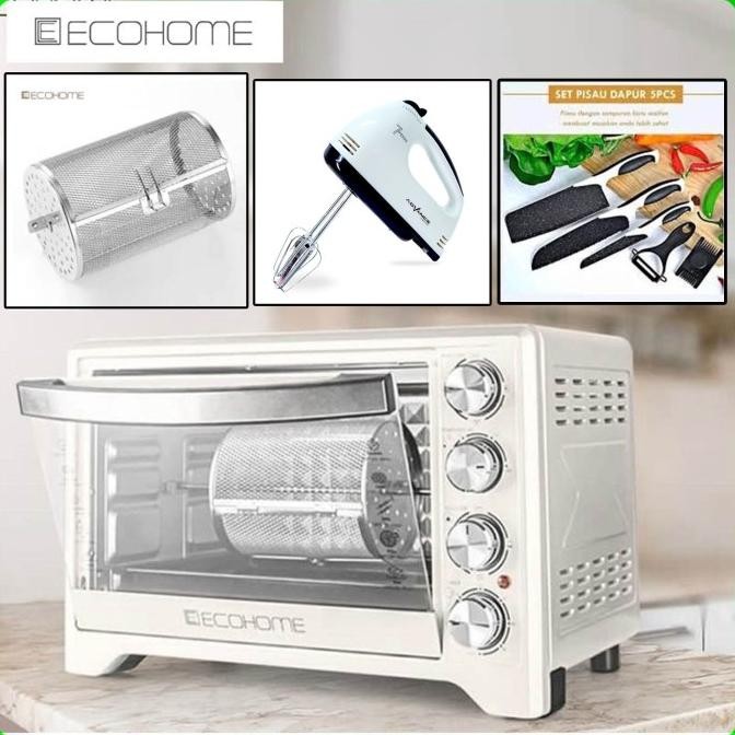 OVEN + AIR FRYER ECOHOME EOP 888 Kapasitas 38 Liter GARANSI 2 TH TD