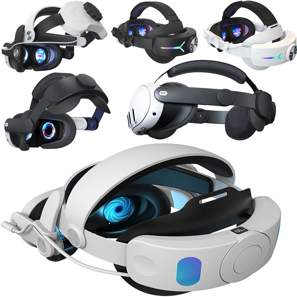 BARU Adjustable Head Strap for Meta Quest 3 VR Headset Elite Strap Built-in 6000mAh Extend VR Playti