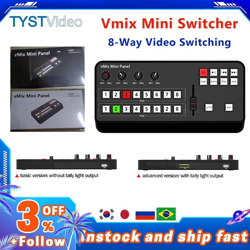 SALE TYST Video Vmix Mini Switcher Control Panel MIDI2.0 Video Recording Switchboard for Vmix OBS Yo