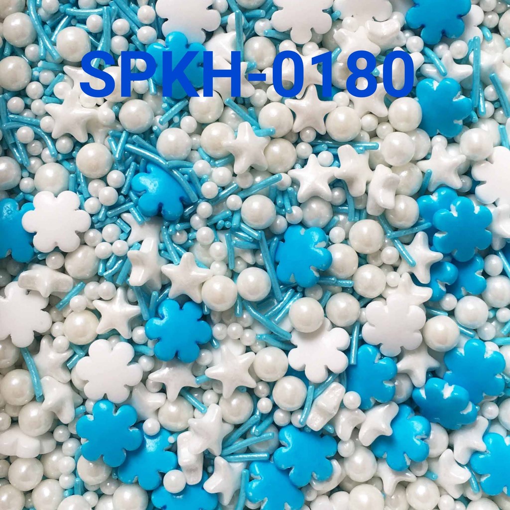 

SPKH-0180 Sprinkles sprinkle springkel 500gr mix putih biru (SPRINKLES)