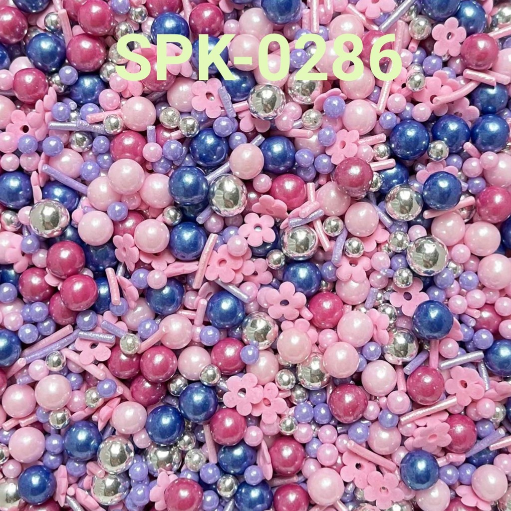 

SPK-0286 Sprinkles sprinkle springkel 1kg mutiara bunga pink ungu (SPRINKLES)