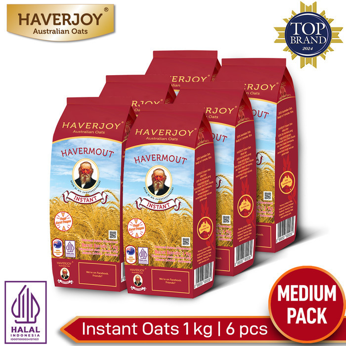 

HAVERJOY MEDIUM PACK INSTANT OATS 1 KG - 6 PCS