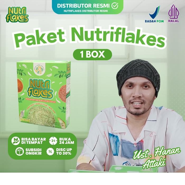 

SEREAL NUTRIFLAKES ORIGINAL 280 GRAM DISTRIBUTOR RESMI NUTRIFLAKES UMBI GARUT 1 BOX HALAL BPOM [BISA