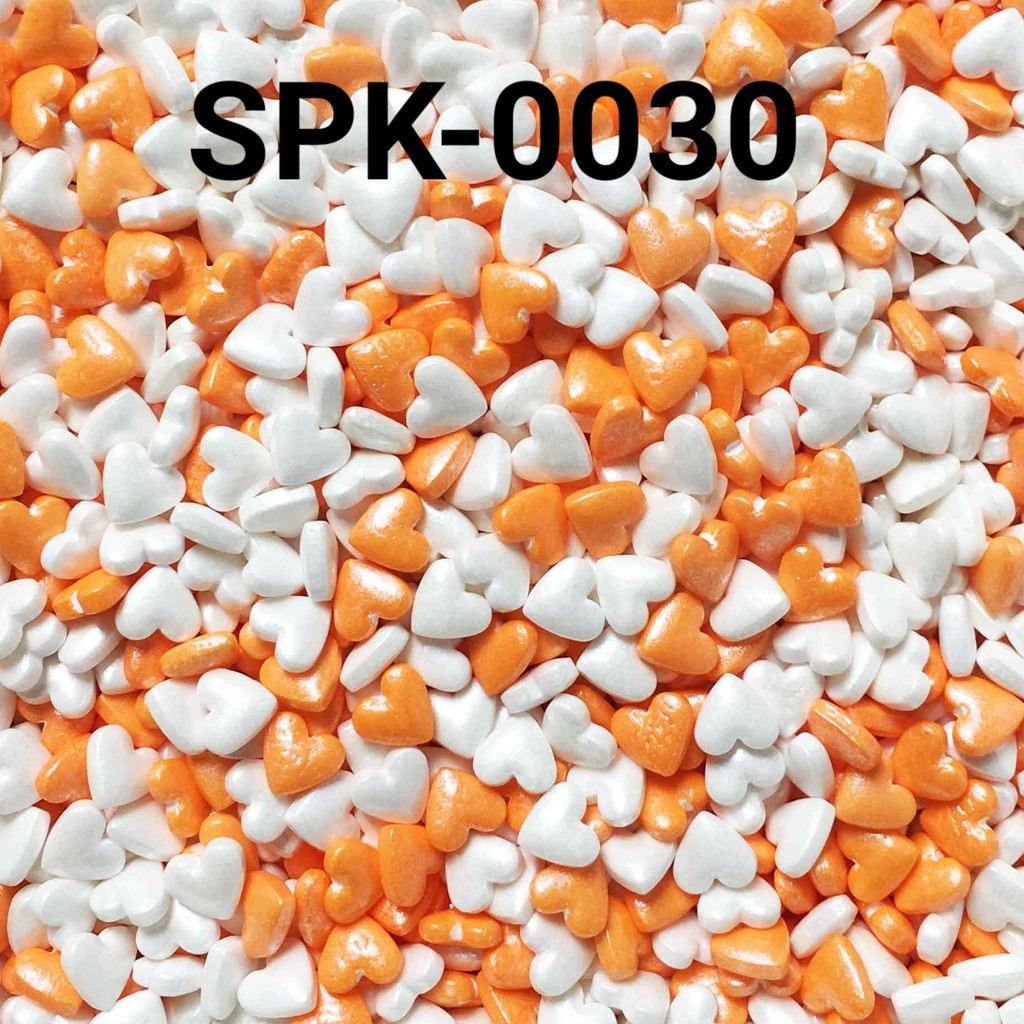 

SPK-0030 Sprinkles sprinkle sprinkel 1kg 1 kg kilo hati putih peach (SPRINKLES)