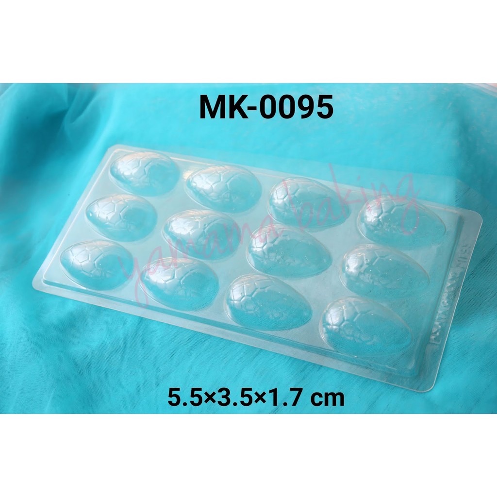 MK-0095 Cetakan mika coklat fondant telur egg surprise dinosaurus (MIKA)