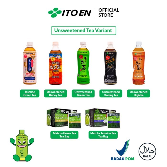 

ITO EN JASMINE GREEN TEA NO SUGAR 500ML ISI 12 PCS