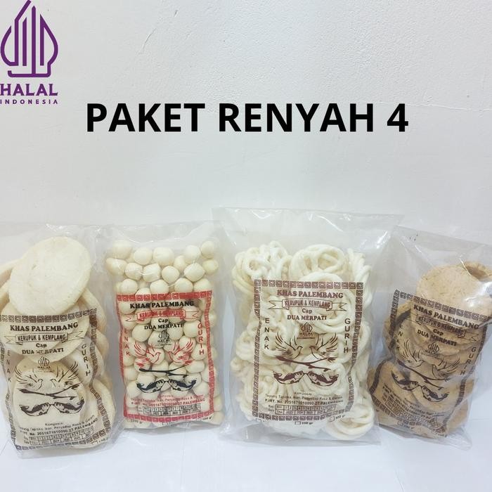 

New PAKET RENYAH 4 [PESER,GETAS,SANGGUL,KULIT] 1 KG KHAS PALEMBANG Kerupuk Ready