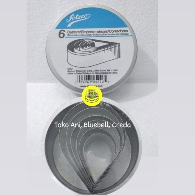 

ATECO PLAIN TEAR DROP CUTTER SET 6 PROMO