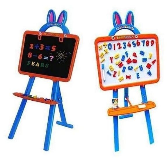 

Mainan Anak Learning Easel 3 In 1 Papan Tulis Magnet Black White Board Toys SALE!!!