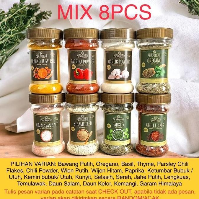 

[Dapat 8 Bumbu] 8Pcs Mix! Bebas Pilih Rempah Bumbu Dapur Premium / Paket Hemat Bebas Pilih 8Pcs / Request Mix By Pesan Optional