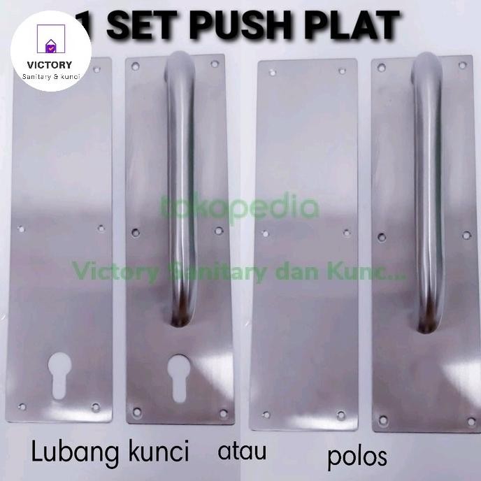 Tarikan Plat Push Pull Handle Pintu Push Plat Stainless Steel