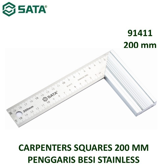 

TERLARIS! Penggaris Siku Besi 20cm 91411 - Carpenters Squares 200 mm Sata Tools