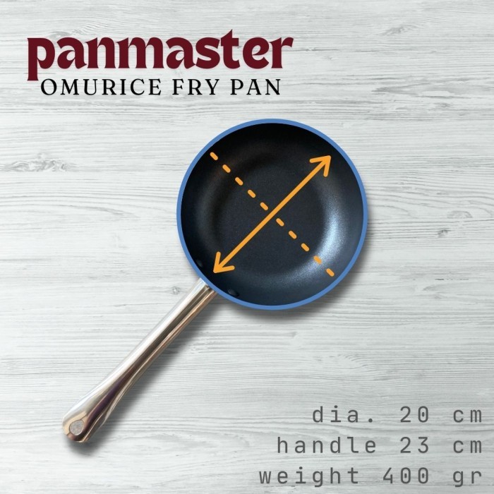 Panmaster Omurice Fry Pan Omelette Pan Anti Lengket Aluminium Induksi 20cm