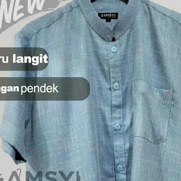 Baju koko linen lengan pendek/koko Gamsyi Terlaris