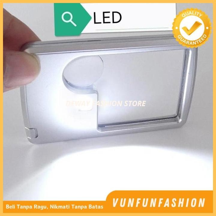 

3X 6X KACA PEMBESAR LED UKURAN KARTU KREDIT LAMPU PERSEGI PANJANG BEST PRODUK