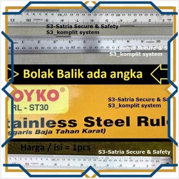 

[SSC] PENGGARIS BESI 30 CM STAINLESS PENGARIS GARISAN 30CM GARIS RULER