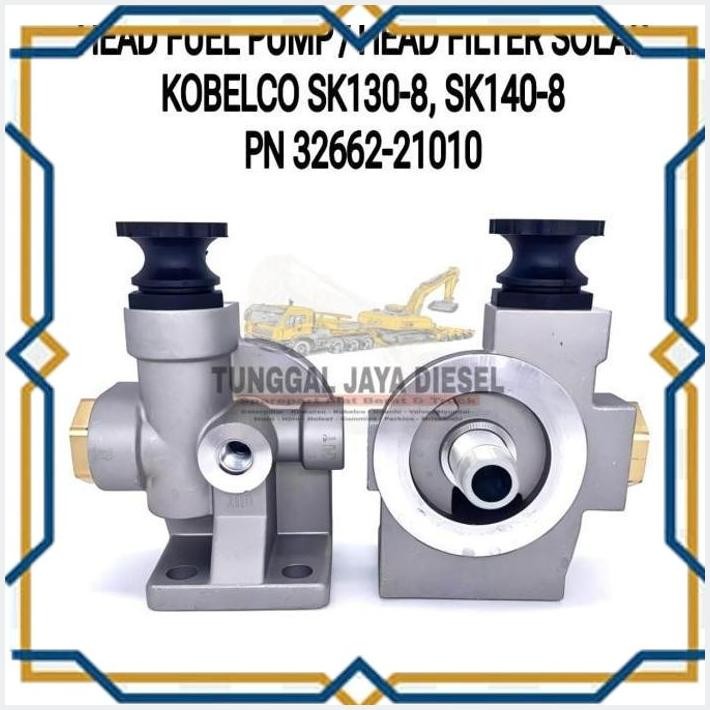 [TJD] HEAD FUEL FILTER HEAD PUMP KOBELCO SK130-8 SK140-8 KEPALA FILTER SOLAR 32662-21010