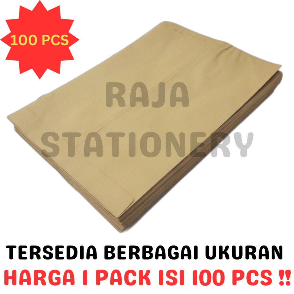 

Amplop Coklat A4 F4 1/2 Folio Kabinet Brown Envelope PACK 100PCS RAJA BIG BOX