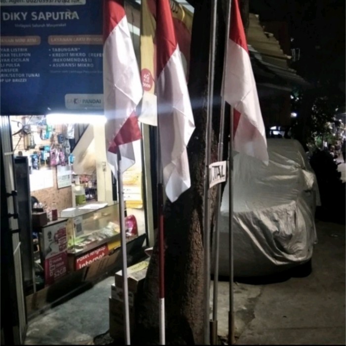 TIANG BENDERA PAKET DAPAT BENDERA (GALVANIS 3M+BENDERA)