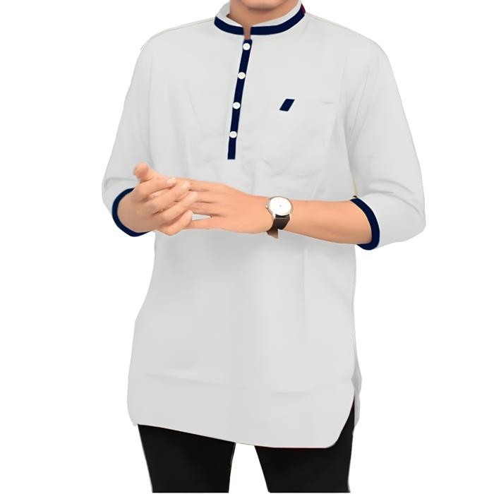 KEMEJA KOKO KEMKO PRIA COWOK DEWASA KURTA AGAM LENGAN PENDEK SANTRI MUSLIM LEBARAN BRANDED ORI