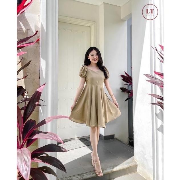 Midi Dres Korea / Dres Wanita Natalie