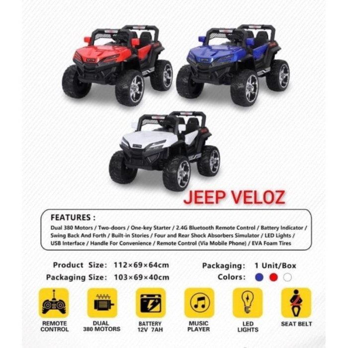 Mobil Aki Jeep Exotic Ban Karet Ejp 7706+ New