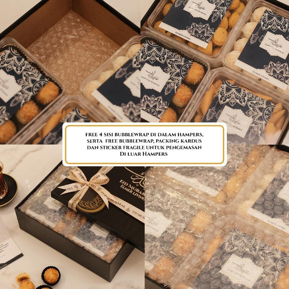 

uk-12 HAMPERS IDUL FITRI/ KADO LEBARAN/ PARSEL LEBARAN / HAMPERS KUE KERING ELMER LIVING Original