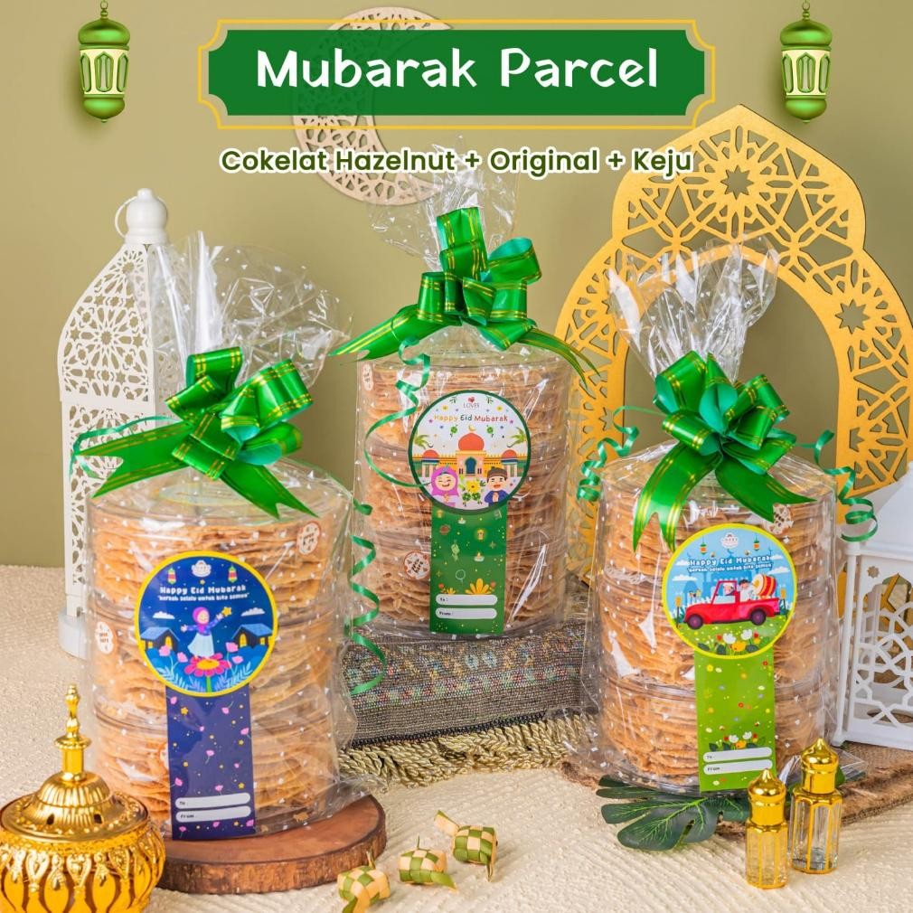 

AURORAE MUBARAK PARCEL HAMPERS LEBARAN RAMADHAN IDUL FITRI LOVES SEMPRONG COKELAT HAZELNUT KUE KERING TOPLES