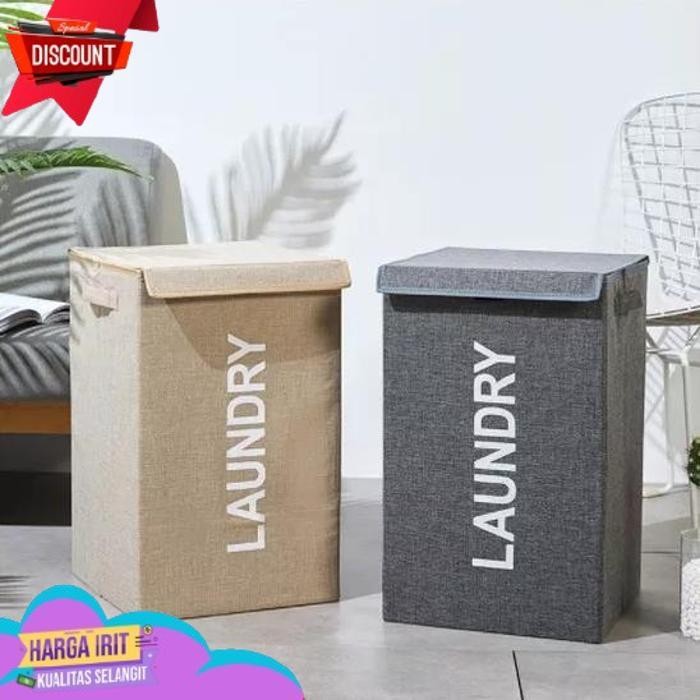 TRENDING PXTON - STORAGE BOX LAUNDRY /  KERANJANG CUCIAN BAJU KOTOR KOTAK PERSEGI DENGAN TUTUP / STO