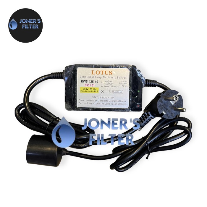 Ballast Adaptor Lampu UV Lotus Kaki 4 10- 40 watt