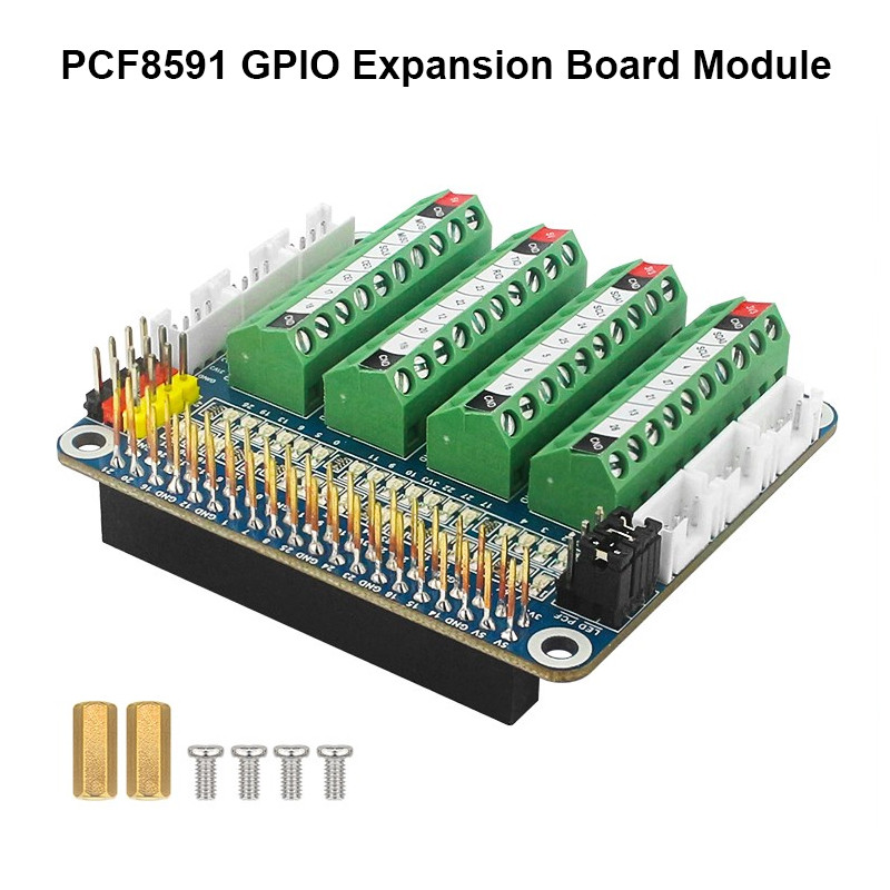 JETS 4 GPIO Expansion Board PCF8591 Module LED Onboard ADC/DCA Sensor Test Board for Raspberry Pi 4B