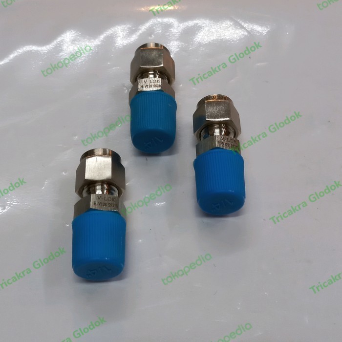 male connector ss316 3/8 od x 1/4/v-lok connector 3/8 od x 1/4