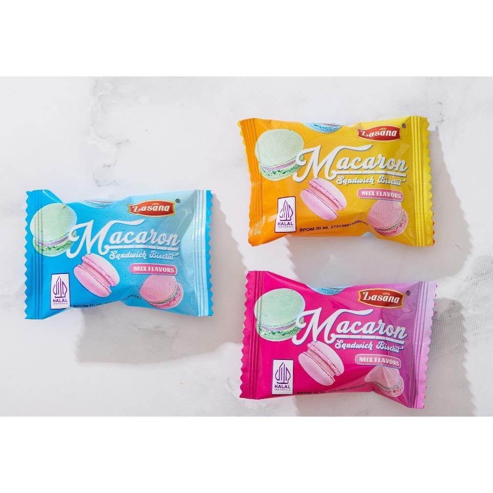 

New Arival [HALAL] Lianggui Macaron Biskuit Mini Cookies Kue Lebaran Best Seller Enak Cemilan Macaron Snack Viral 300g/1bag Terlaris