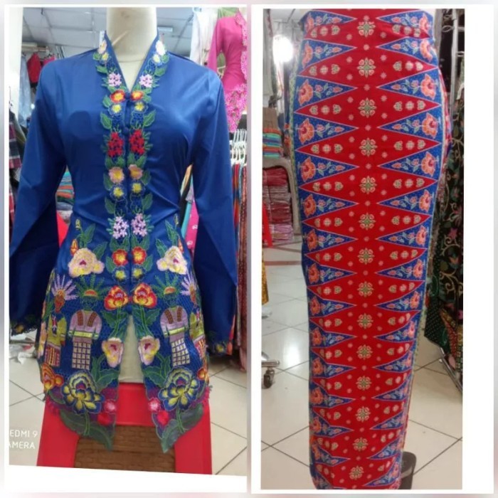 Setelan Kebaya Encim Ondel-Ondel/Kebaya Encim Betawi/Kby Encim Modern