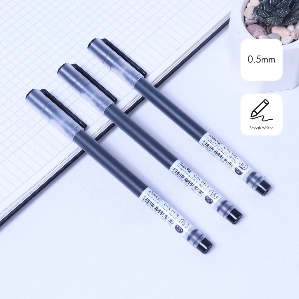 

[Avjaya Stationery] Bantex Pulpen Pena / Gel Pen 0.5 mm Tinta 4X Lebih Banyak Isi Satu Set BG1014