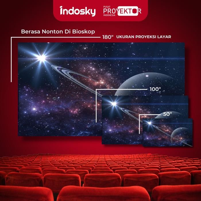 Ppi - Sky S5 Pro - Proyektor Android Tv 180 Ansi Layar Lebar 150 Wifi & Bluetooth