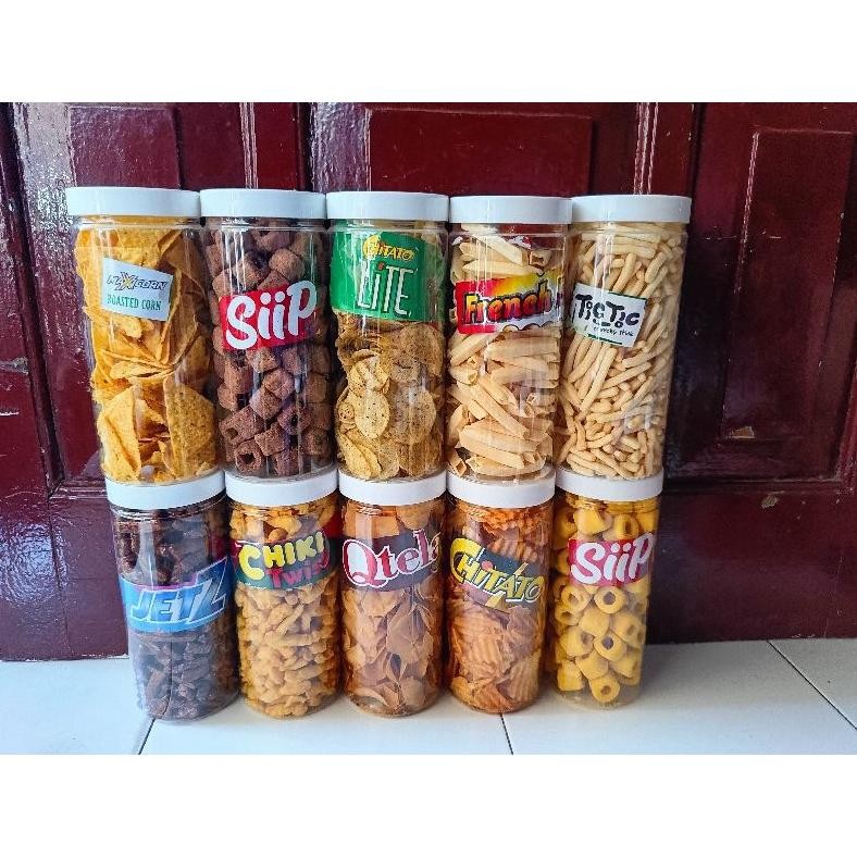 

tru-63 Snack Branded Chiki Edisi Toples Tebal 1300ml Hari raya Lebaran Hampers Sale