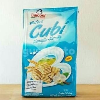 

New Biskuit Wafer Balconi Cubi Wafers Milk Vaniglia Vanilla 250Gr Stok Terbatas