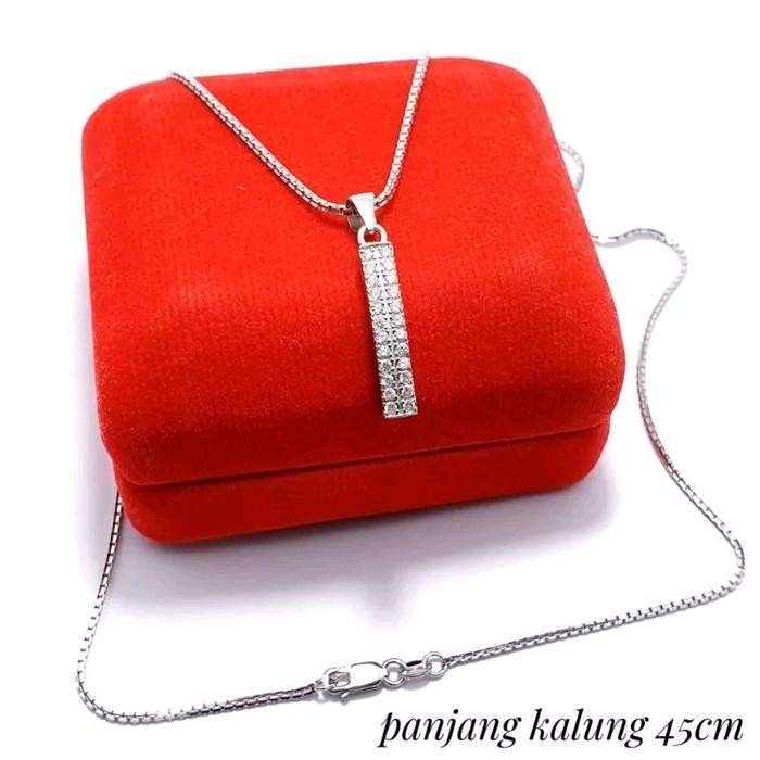 EKSLUSIF Kalung Itali Liontin Silver Asli 925 - Kalung Perak Pria Wanita