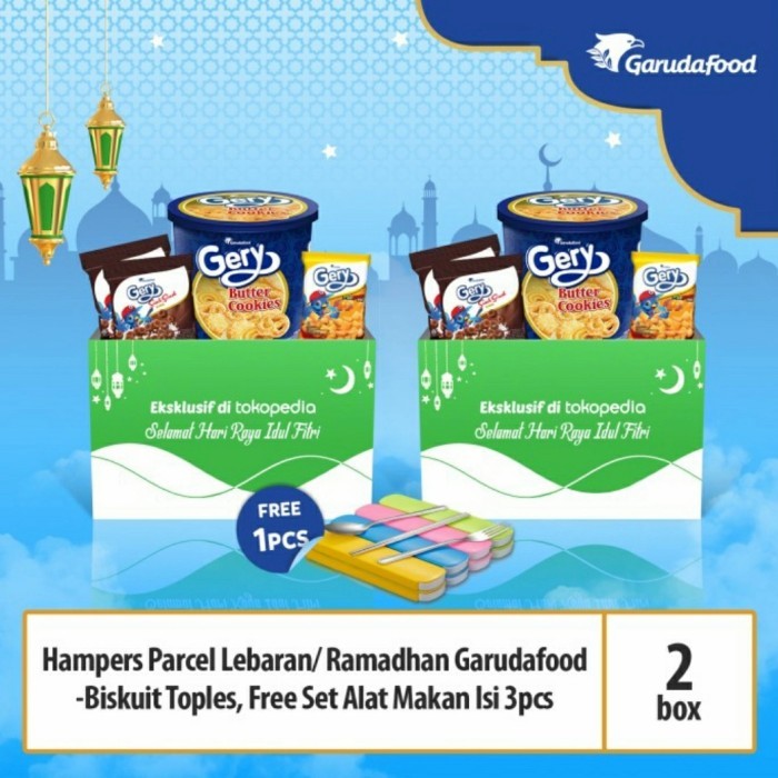 

Parcel Lebaran Garudafood 2box - Biskuit Toples free Alat Makan