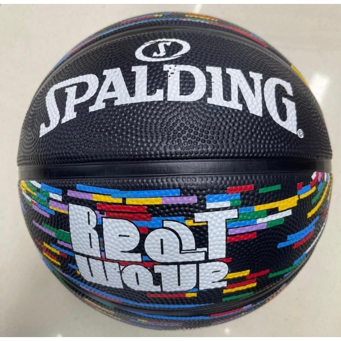 bola basket basketball spalding logo nba corak graffiti banyak warna [kualitas terbaik]