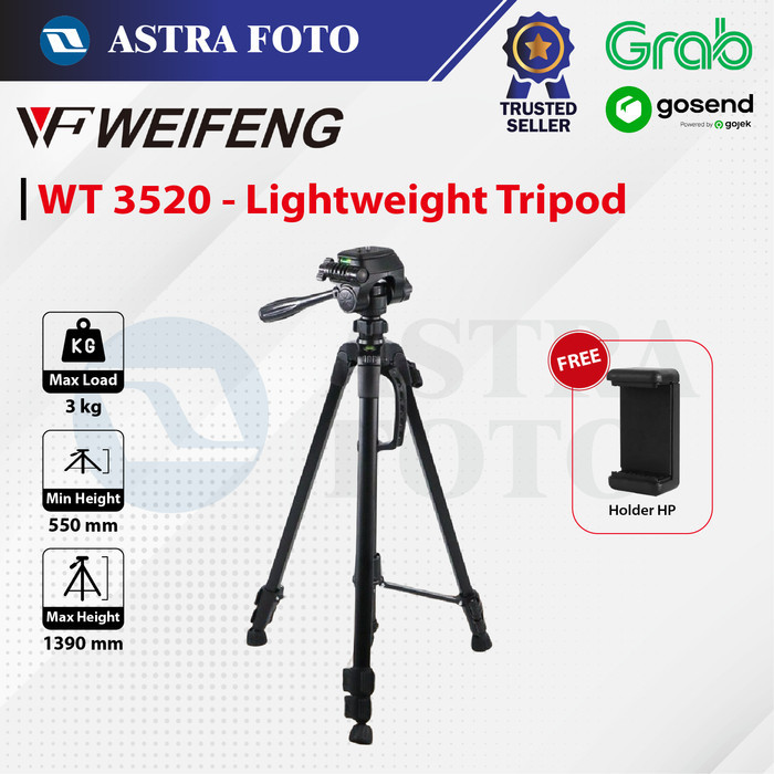 tripod weifeng wt 3520 free holder u [kualitas terbaik]