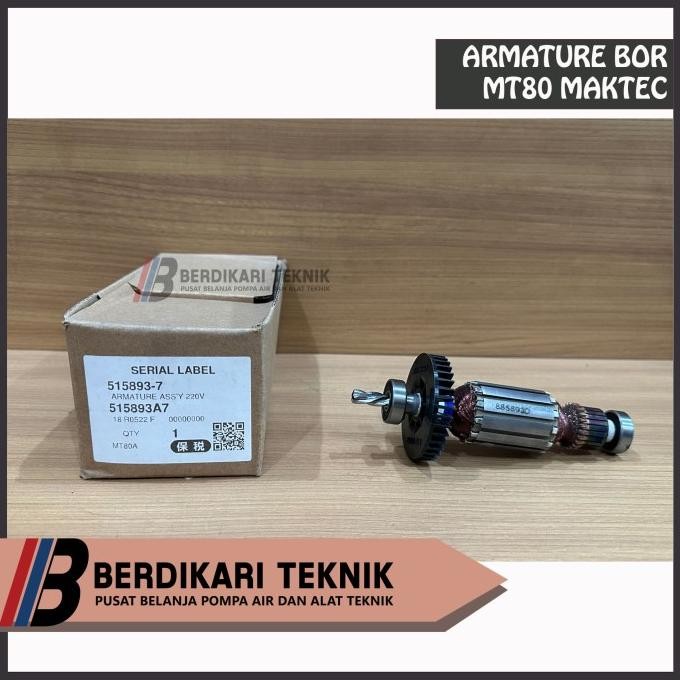 :::::::] Makita 515893-7 Armature Angker Rotor Mesin Bor Maktec M0801 M 0801 MT 80 B / MT80B ORIGINA