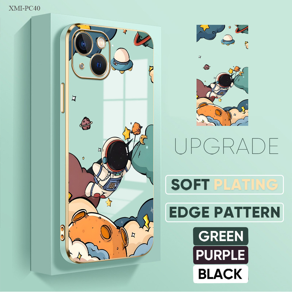 Casing Astronaut Untuk For Xiaomi Poco F7 F6 F5 F4 F3 F1 GT Lanyard Phone Case Softcase 2659