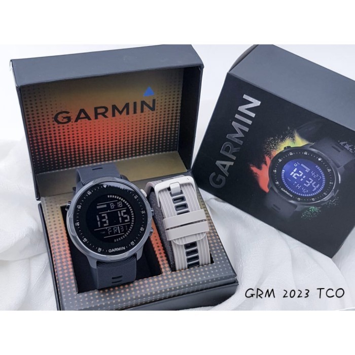 TERLARIS JAM TANGAN PRIA GARMIN RUNNING-2230 DIGITAL TALI RUBBER FREE TALI RUBBER CADANGAN TANGGAL