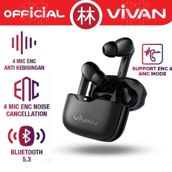 Promo Vivan T660Nc Earphones Tws Liberty Bluetooth 5.3 New Vivan T600Nc
